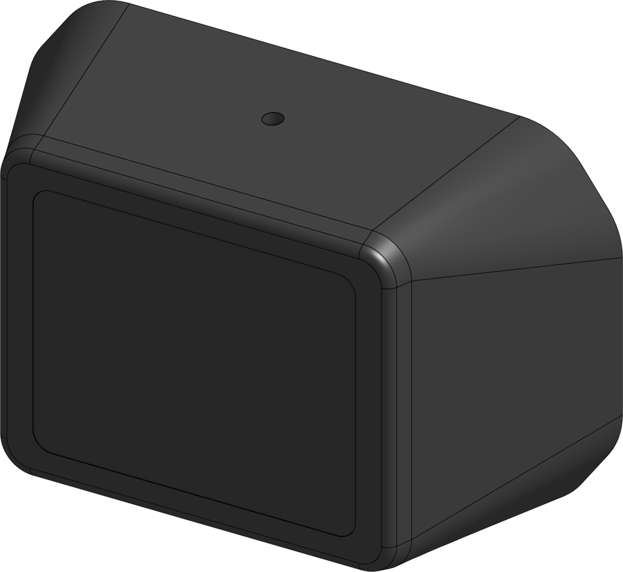 Nona AI camera sensor — a compact black wedge-shaped device
