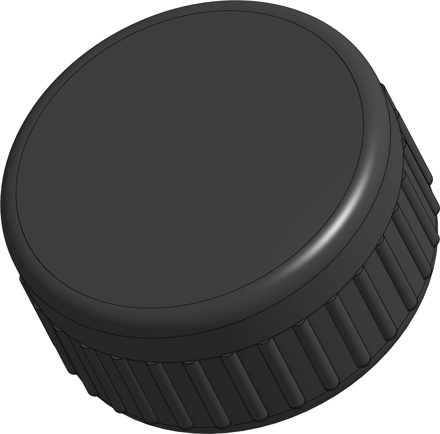 Puck ultrasonic sensor — a compact black puck-shaped device